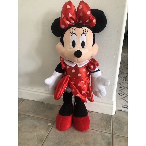Disney Other - Disney Minnie Mouse Valentines Day Plush Door Greeter 26" Tall 2012